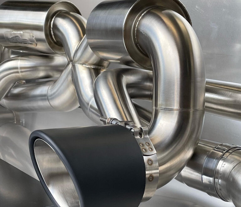 Porsche 718 GT4RS - Valved Muffler + Slanted Wicrom Tips (for PSE)