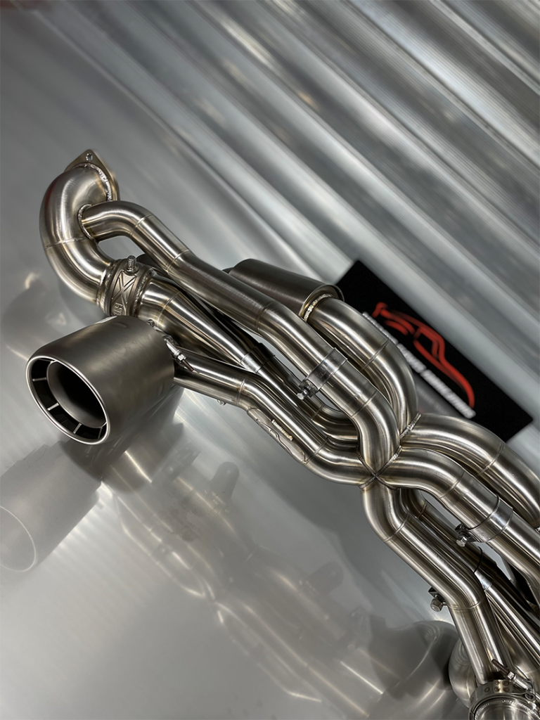 Porsche 718 GT4RS - SET: Valved Muffler, 100 Cell OPF Replacement, Performance Headers + Wicrom Tips